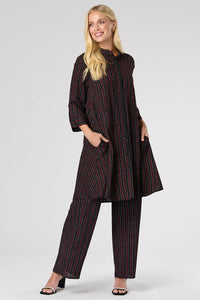 Saloos Striped Trousers with Foil Lines