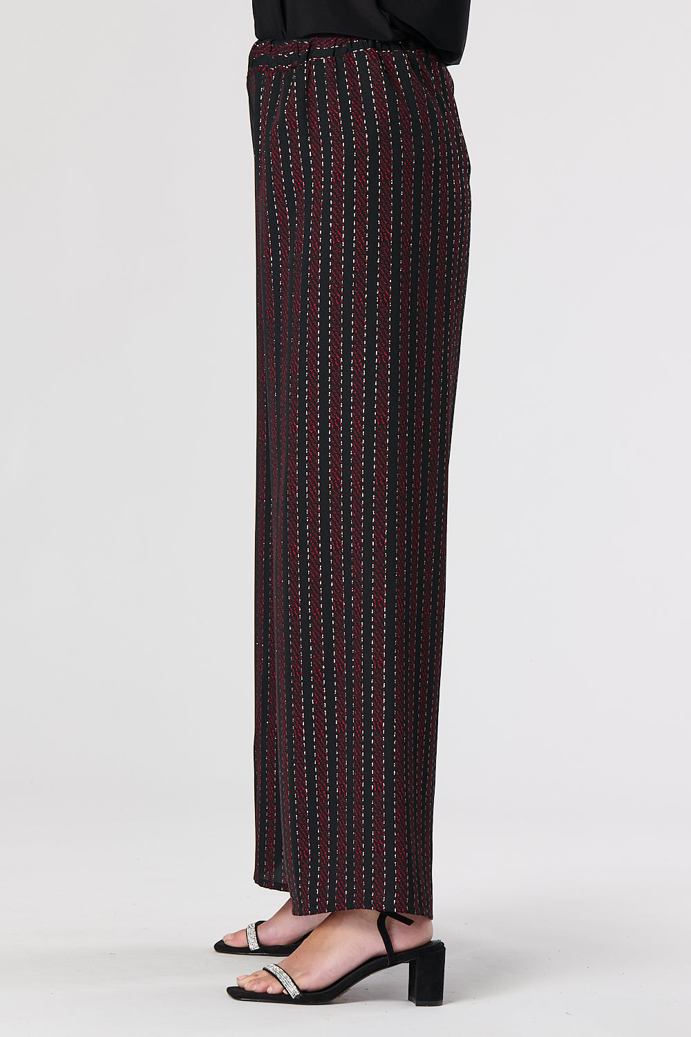 Saloos Striped Trousers with Foil Lines