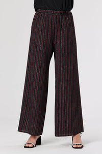 Saloos Striped Trousers with Foil Lines