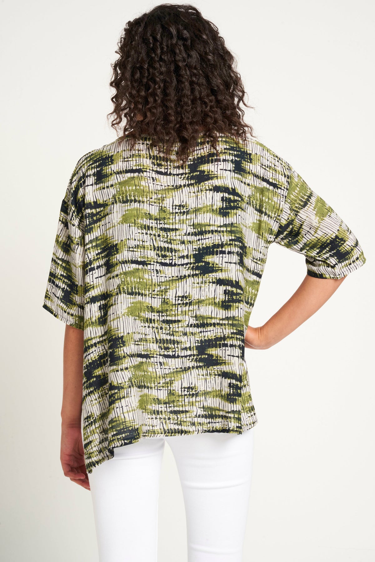 Saloos Multi Tone Print 3/4 Sleeve Top