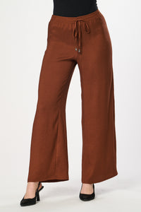 Saloos Flattering Wide Leg Plain Trousers