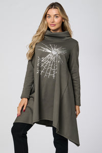 Saloos Cowl Neck Tunic Top