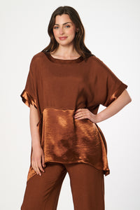 Saloos Contrasting Shades Top with Pockets