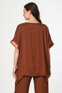 Saloos Contrasting Shades Top with Pockets