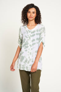 Saloos Tie & Dye Button Through Tunic Shirt