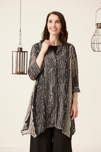 Saloos Button Through Double Layer Shirt-Dress