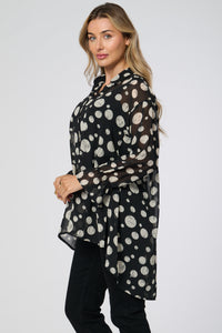 Saloos Dip Back Chiffon Style Sheer Shirt