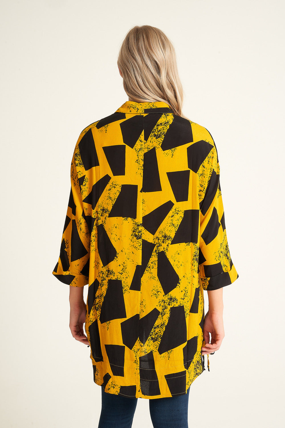 Saloos Geometrical Print Button Through Blouse Shirt