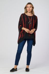 Saloos Plain Hem and Sleeve Bands Tunic with Necklace