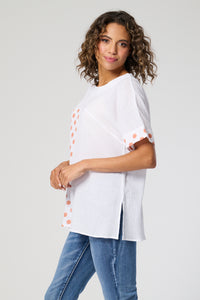 Saloos Cotton Cut About Spotted  Top