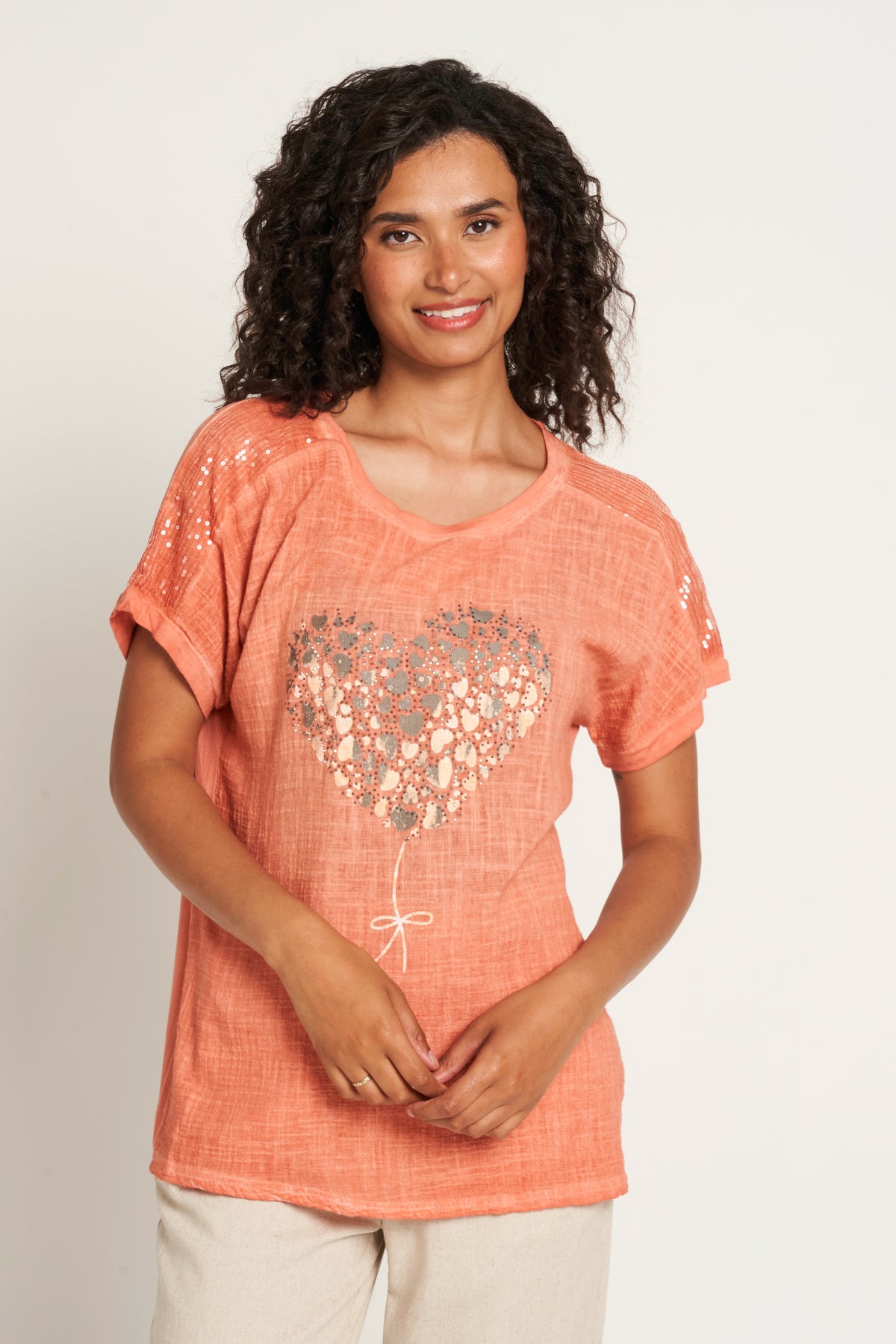 Saloos Heart Balloon Motif Top