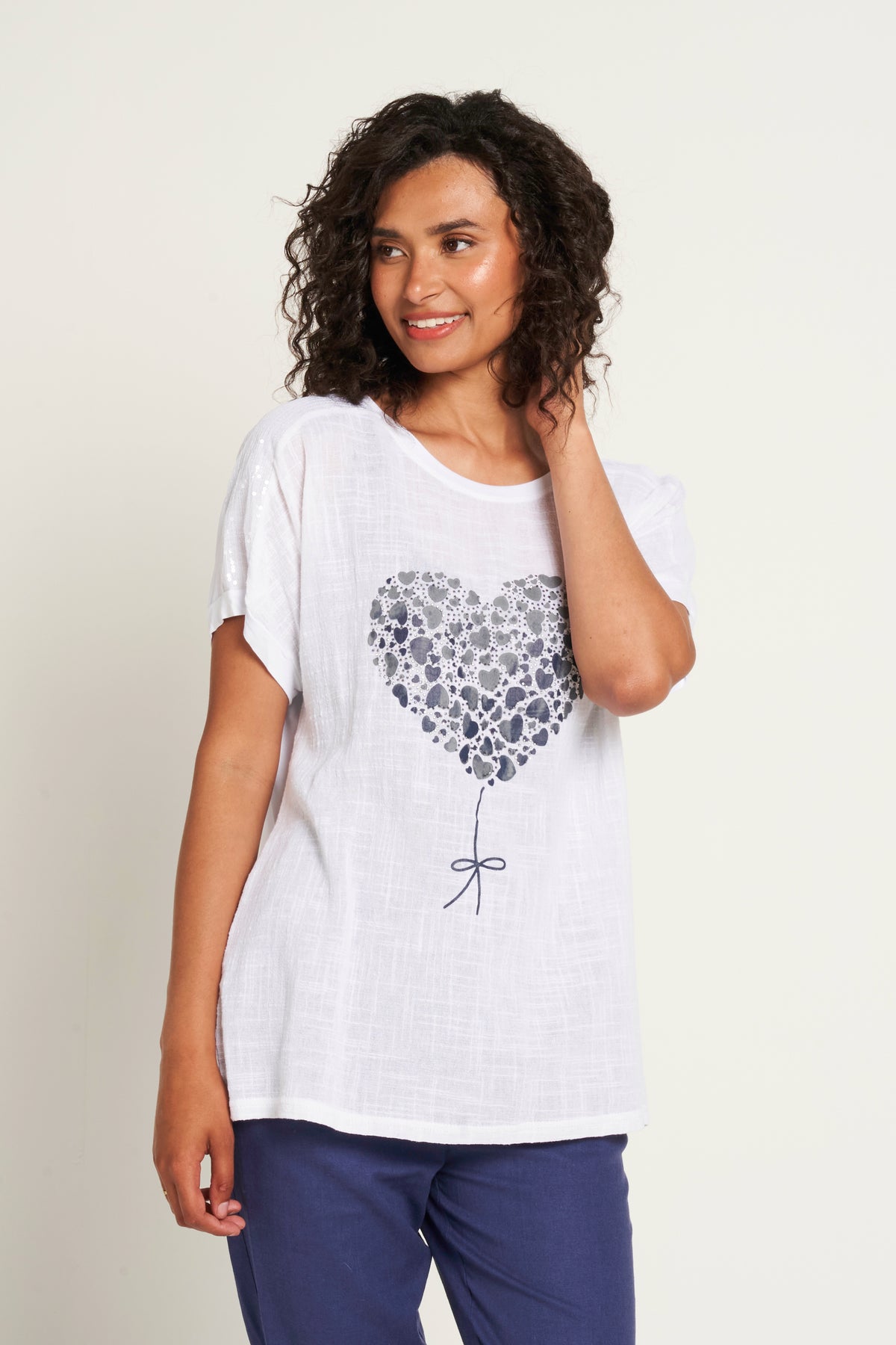 Saloos Heart Balloon Motif Top