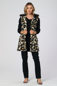 Saloos Faux Fur Hooded Gilet