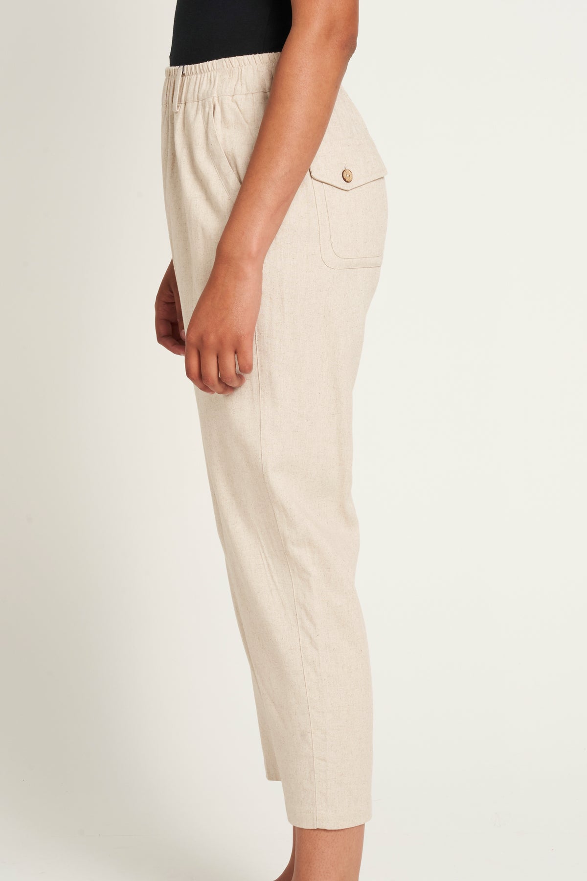 Saloos Crop Trousers with Side & Back Pockets