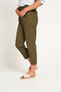 Saloos Crop Trousers with Angle Front Pockets