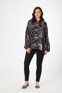 Saloos 2-in-1 Batwing Shape Buttoned Blouse