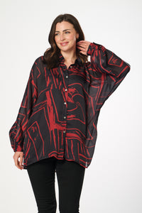 Saloos 2-in-1 Batwing Shape Buttoned Blouse