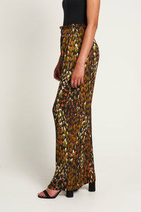 Saloos Crystal Pleat Printed Wide Leg Trousers