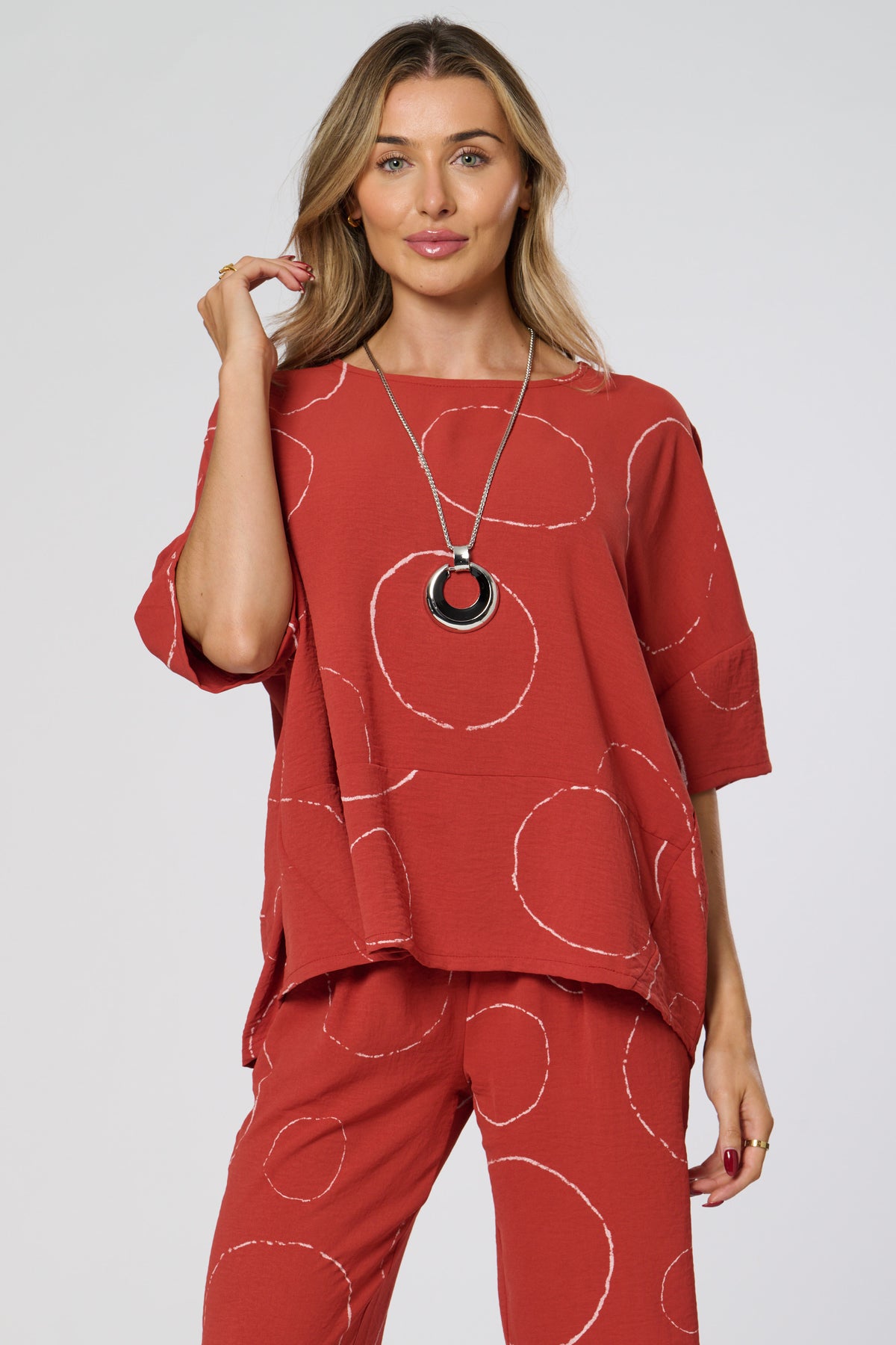 Saloos Oversized Printed Short Top