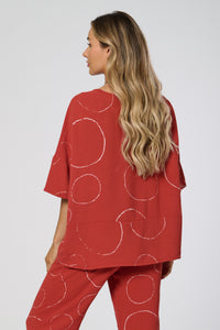 Saloos Oversized Printed Short Top