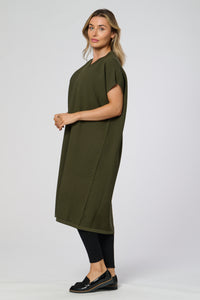 Saloos Knitted Midi V-neck Dress