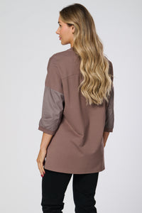 Saloos Double Fabric Top with Front Patch Pocket