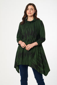 Saloos Cowl Neck Tunic with Side Dip Hem