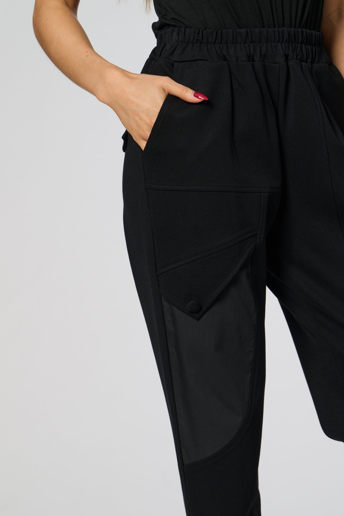 Saloos Contrast Side Panel Trousers