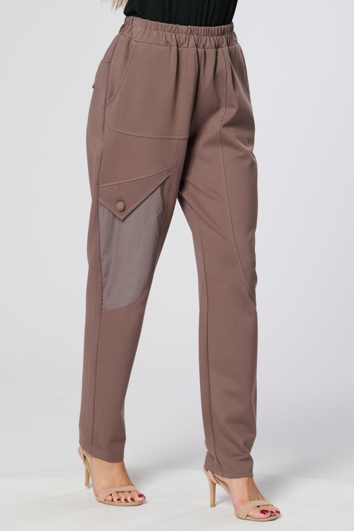 Saloos Contrast Side Panel Trousers