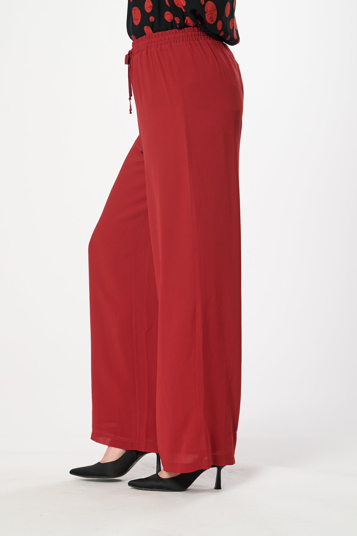 Saloos Plain Wide Leg Trousers