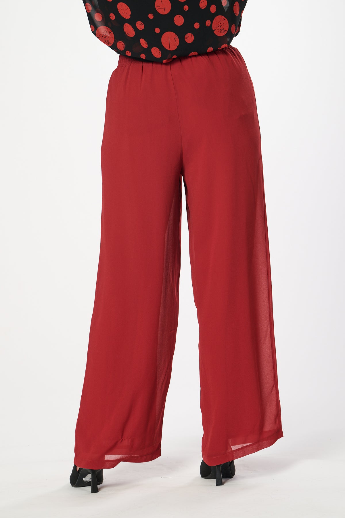 Saloos Plain Wide Leg Trousers