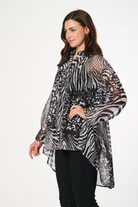 Saloos 2-in-1 Chiffon Style Dip Back Blouse