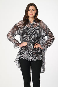 Saloos 2-in-1 Chiffon Style Dip Back Blouse