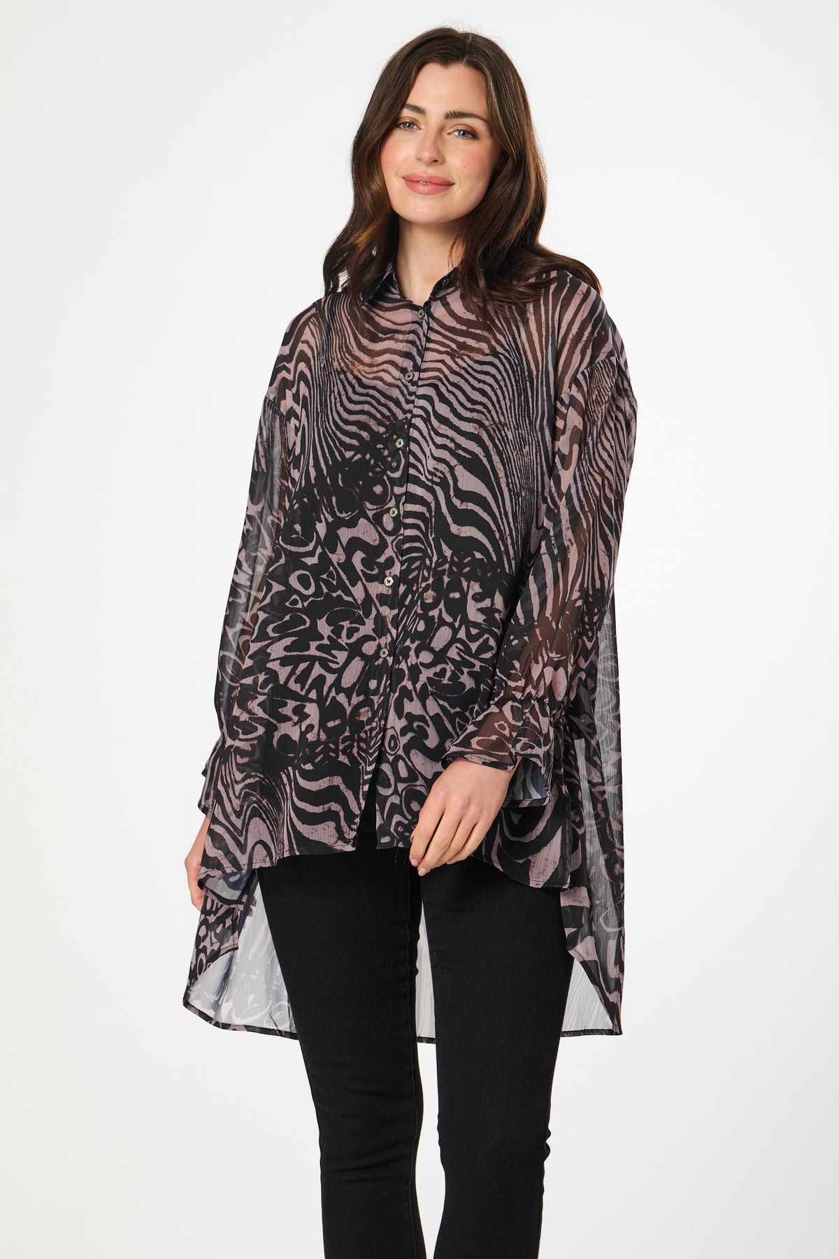 Saloos 2-in-1 Chiffon Style Dip Back Blouse