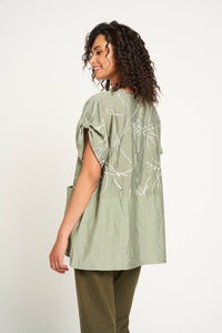 Saloos Panelled Top with Front Pockets