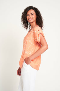 Saloos Panelled Top with Front Pockets