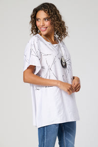 Saloos Panelled Top with Front Pockets