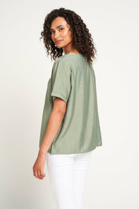 Saloos Front Printed Panel Oversized Top