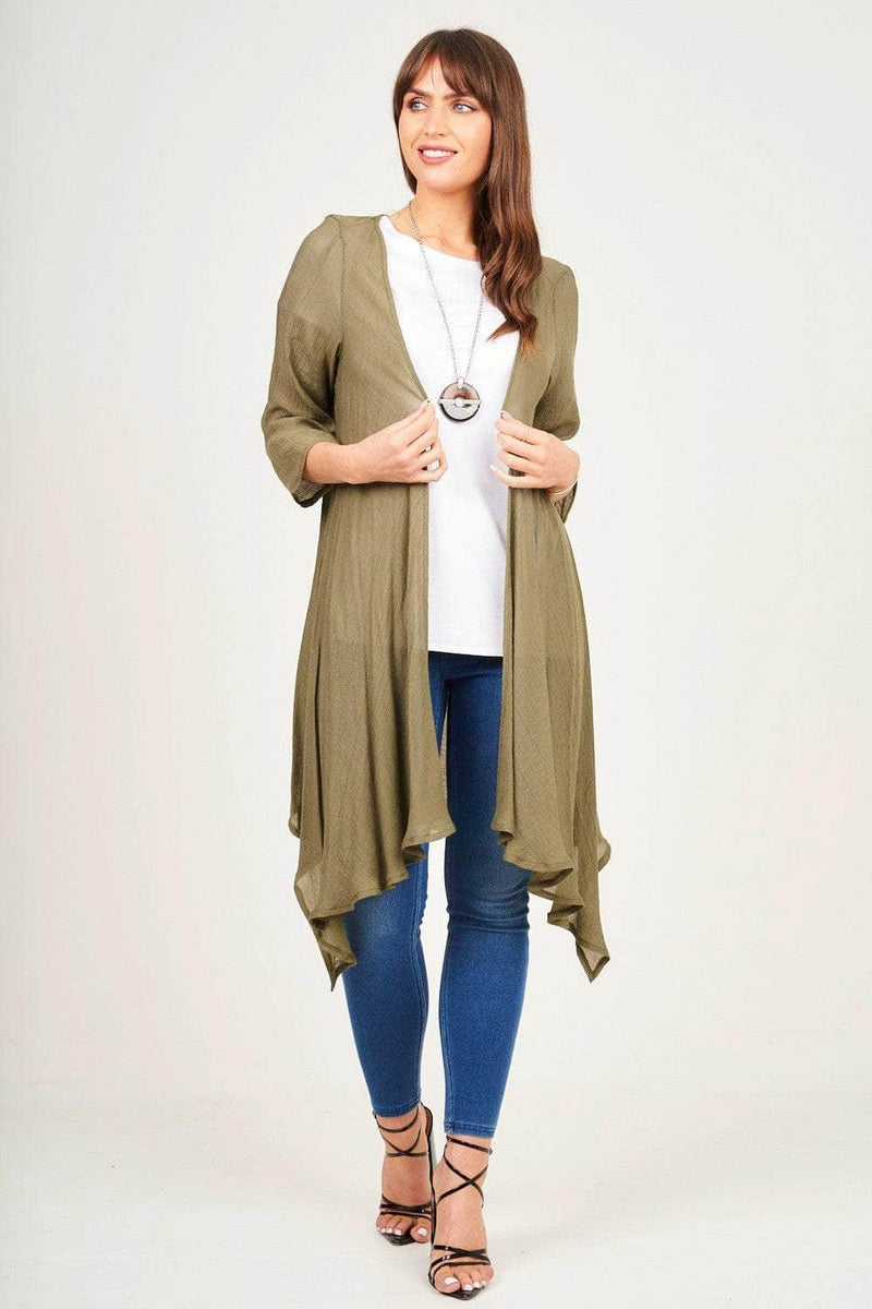 Saloos Cardigan Saloos Linen Look Waterfall Jacket