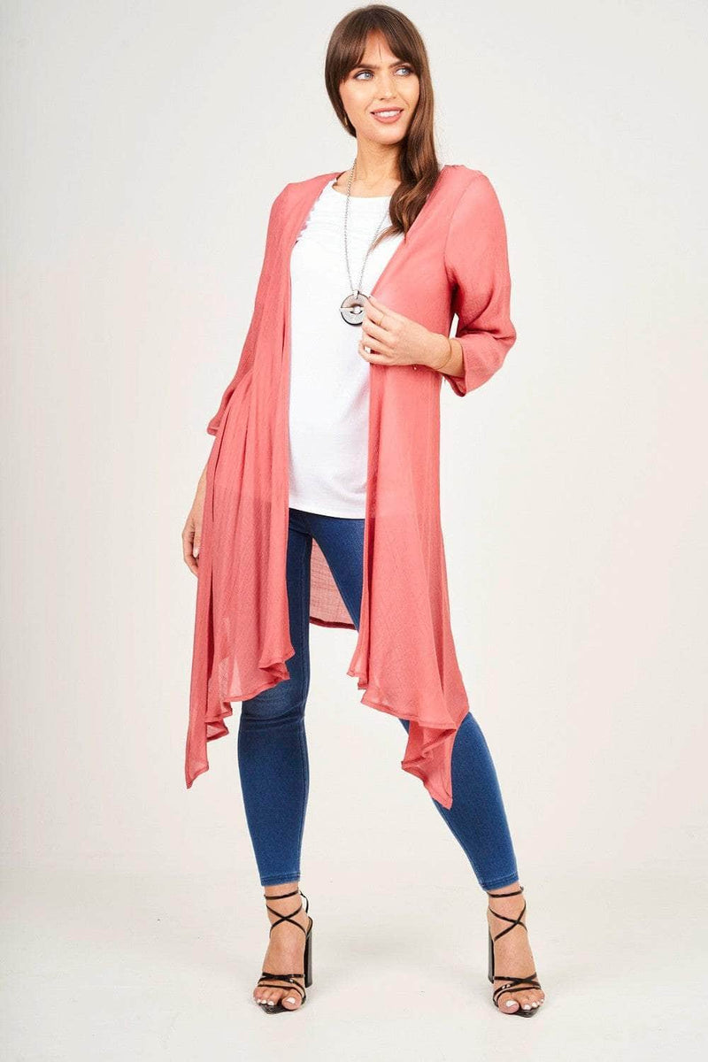 Saloos Cardigan Saloos Linen Look Waterfall Jacket