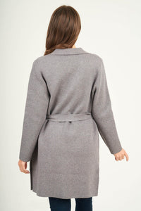 Saloos Jacket Knitted Belted Jacket With Pockets