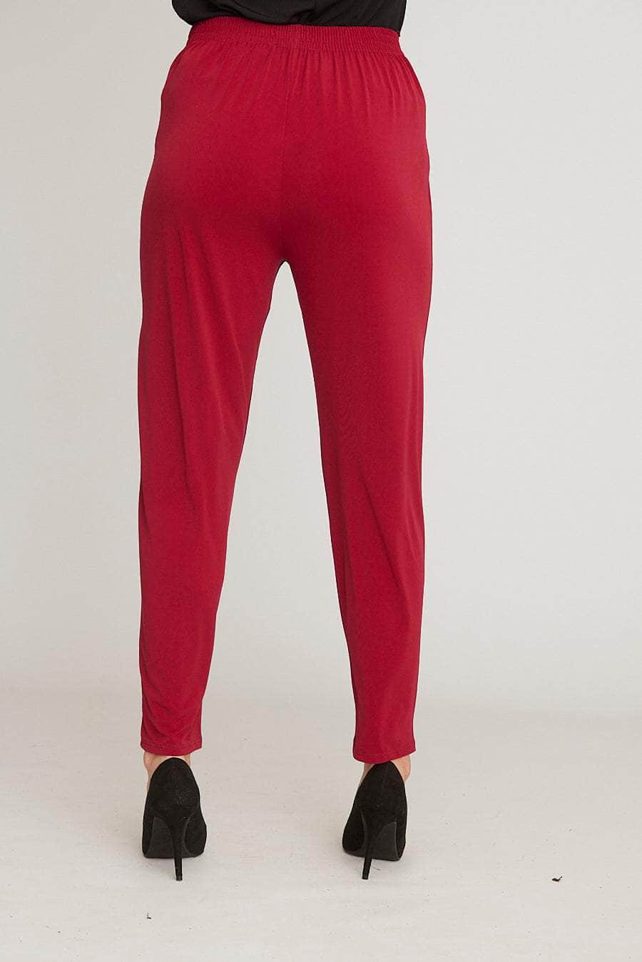 Pink and red checked tapered leg trousers - Pink & red checks - Monki