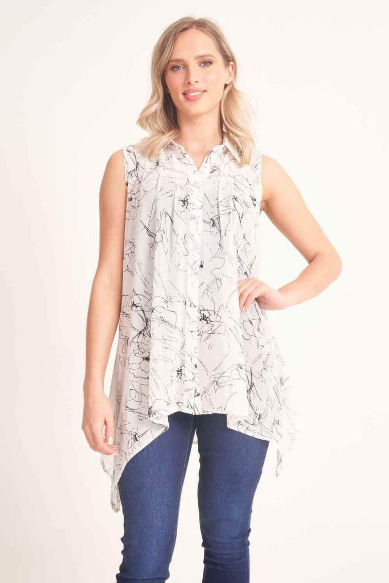 Saloos Floral Print Button-Through Shirt Top(Spring/summer)