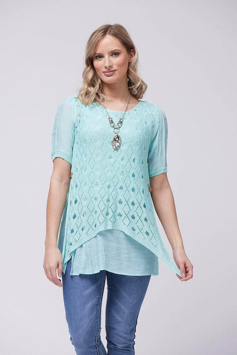 Saloos Knitwear Aqua / UK: 12 - EU: 38 - US: S L17-28