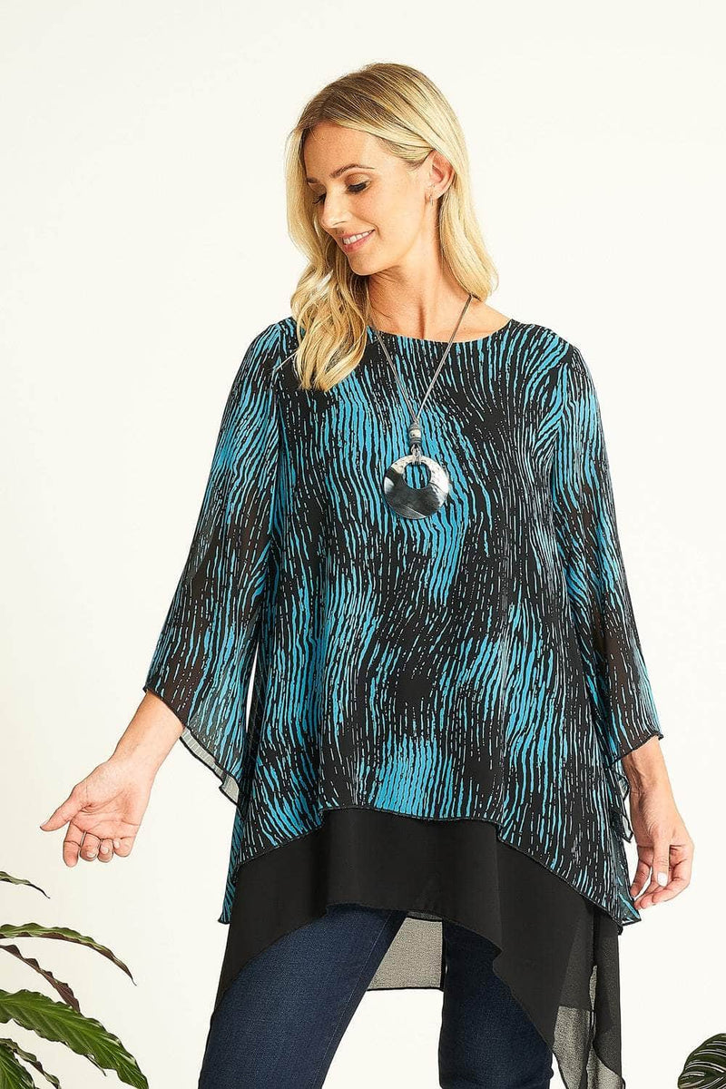 Saloos Top Teal / UK: 10 - EU: 36 - US: XS 7429-A