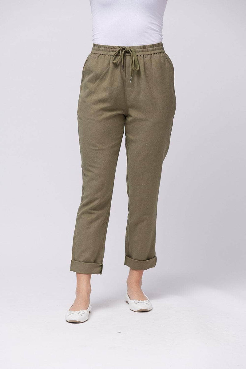 Saloos Trousers Khaki / UK: 10 - EU: 36 - US: XS 7191-A