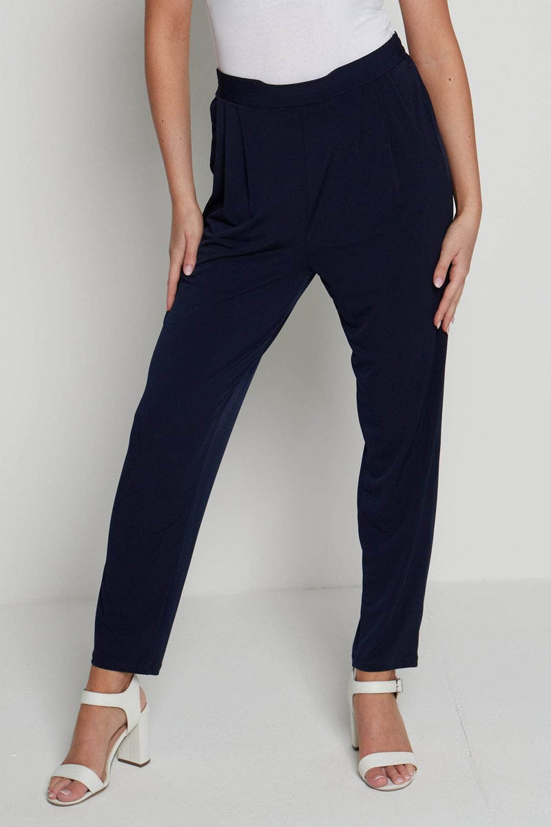 Saloos Trousers Navy / 12 Essential Tapered Trousers with Pockets