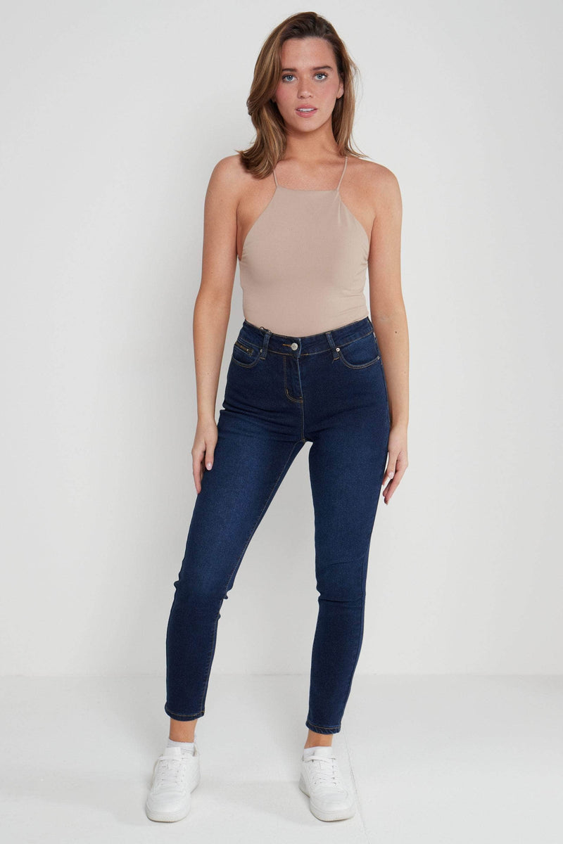 Saloos Trousers Tapered Mid-High Waist Jeans